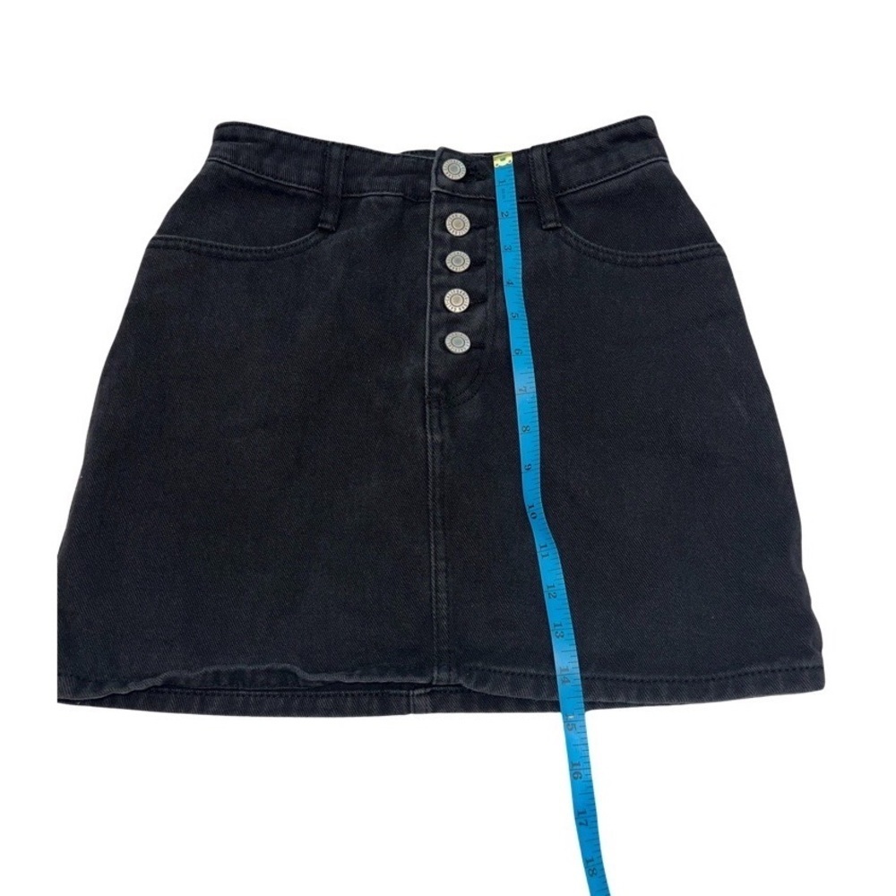 J Galt Black Button Down Jean Skirt Size Small - Picture 4 of 6